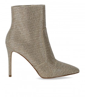 MICHAEL KORS RUE STRASS GOLD HEELED ANKLE BOOT