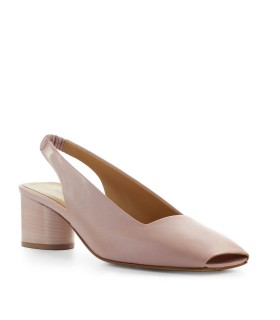 HALMANERA IRMA POWDER PINK SLINGBACK OPEN TOE PUMP