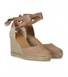 CASTAÑER CARINA ROSE GOLD ESAPDRILLE WITH WEDGE