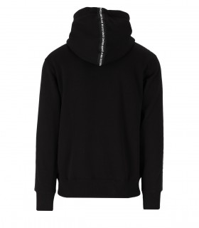 VERSACE JEANS COUTURE LOGO TAPE BLACK HOODIE