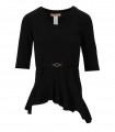 TWINSET BLACK SWEATER WITH BELT