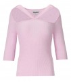 GANNI CUT-OUT PINK SWEATER