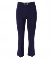TWINSET BLUE CROPPED FLARE TROUSERS