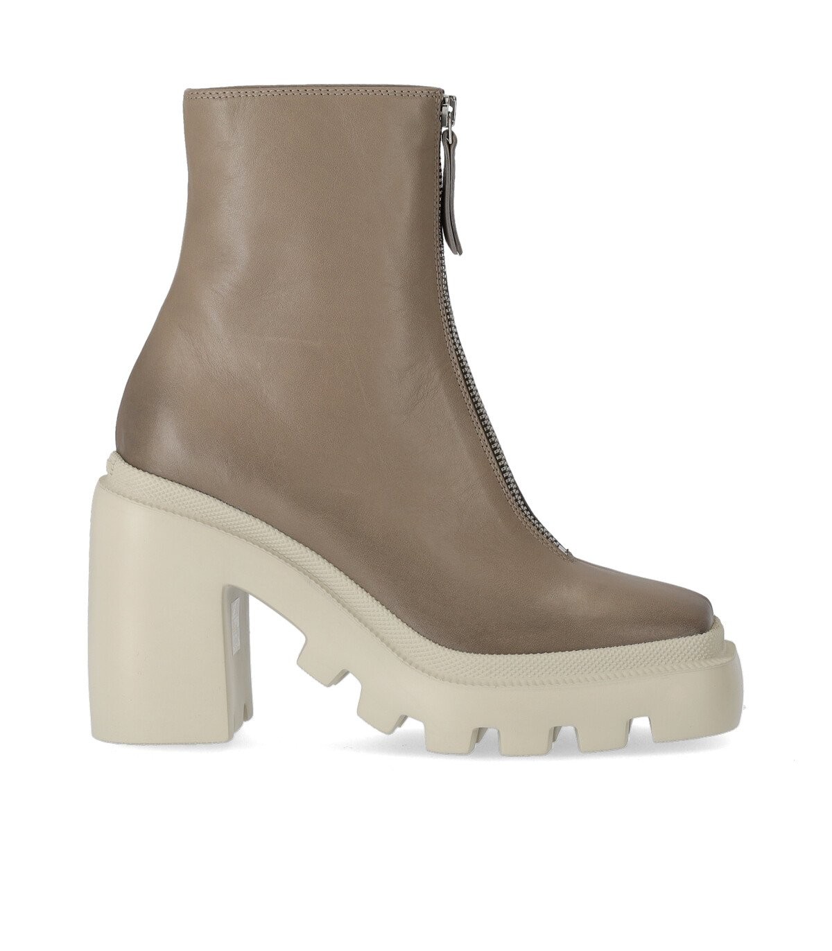 VIC MATIE ETNA DOVE GREY HEELED ANKLE BOOT