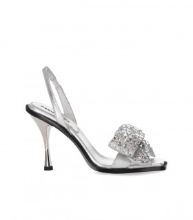 DSQUARED2 HOLIDAY PARTY SILVER HEELED SANDAL