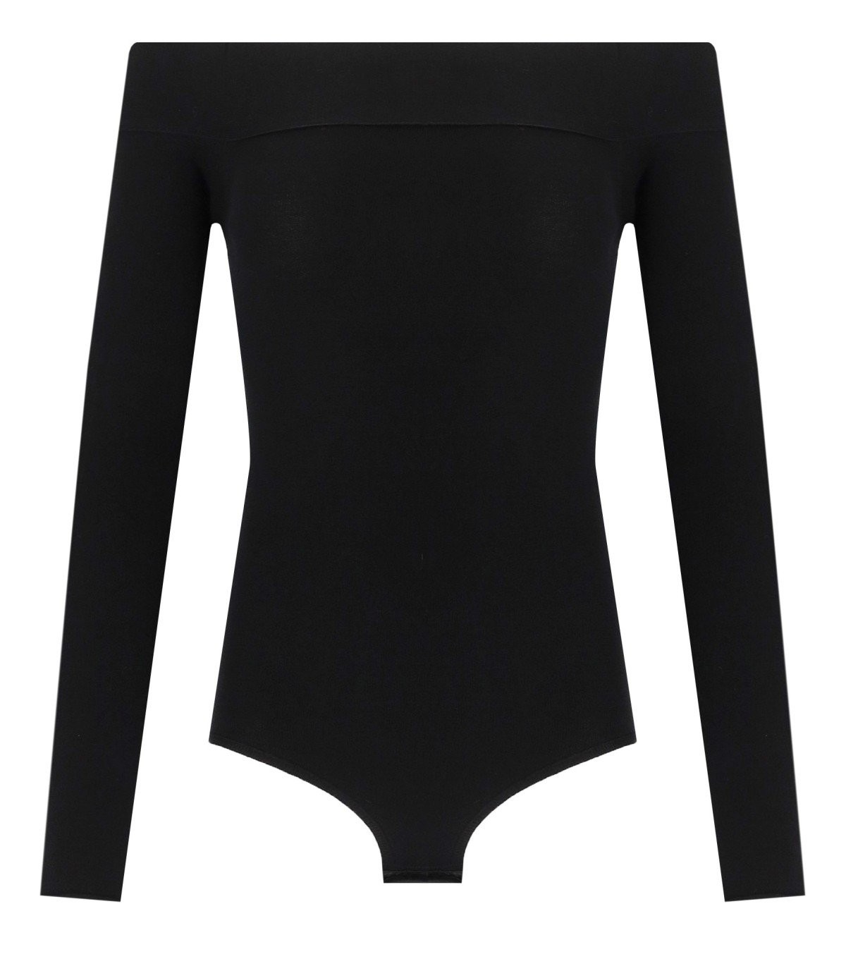 TWINSET BLACK SEAMLESS KNITTED BODYSUIT