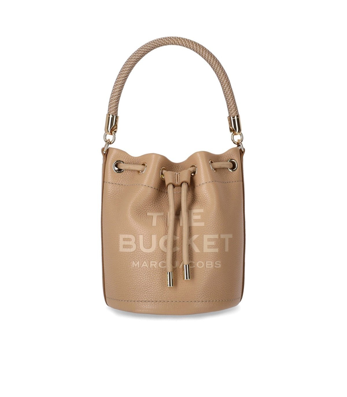 MARC JACOBS THE LEATHER BUCKET CAMEL BAG