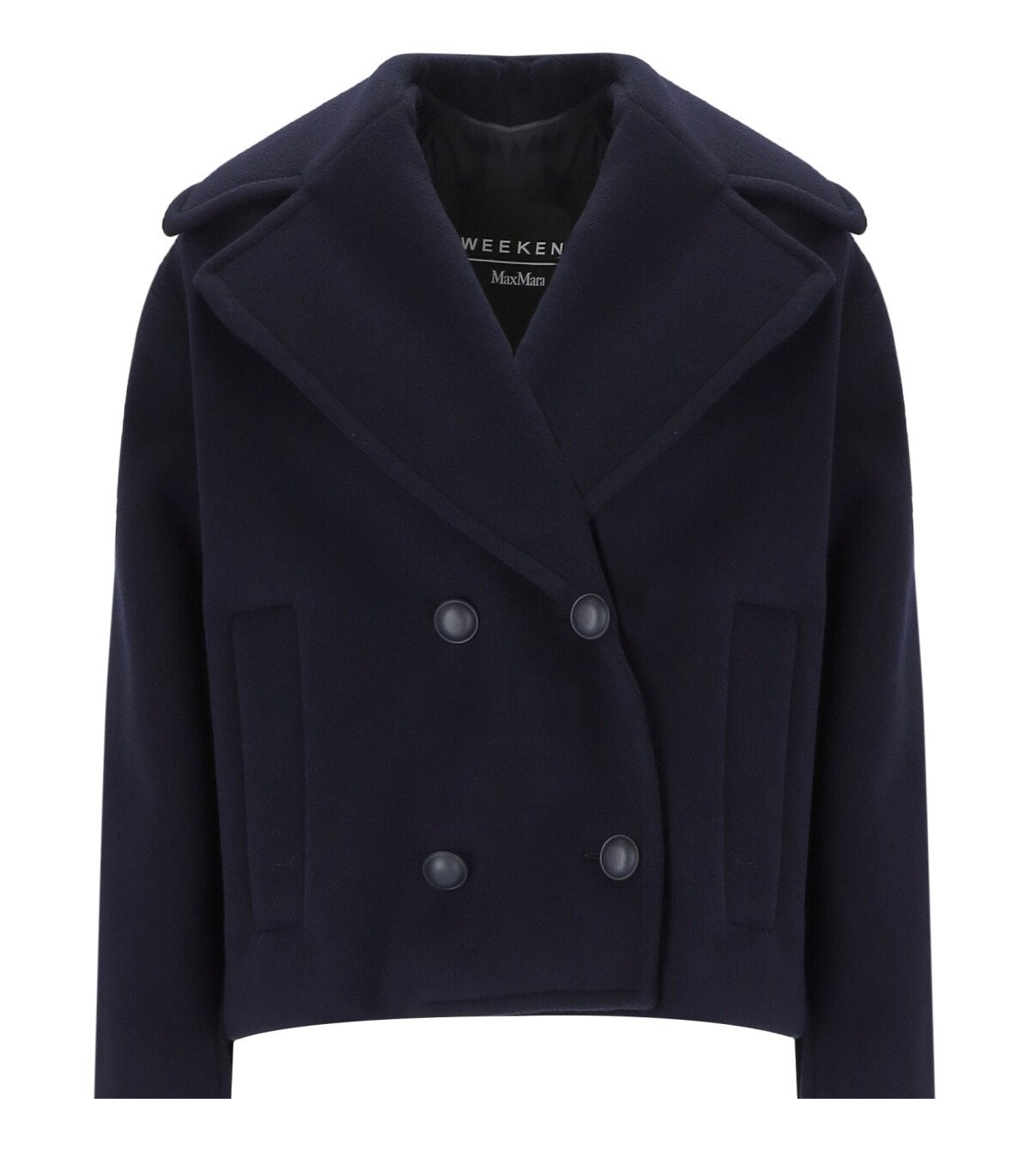 MAX MARA WEEKEND AUTORE BLUE DOUBLE-BREASTED SHORT JACKET