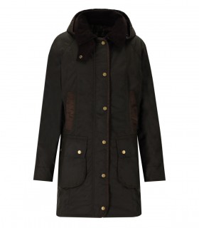 BARBOUR BOWER WAX OLIVE GREEN PARKA