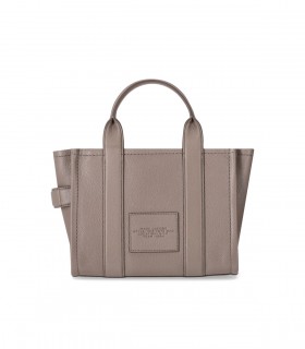 MARC JACOBS THE LEATHER SMALL TOTE CEMENT HANDBAG
