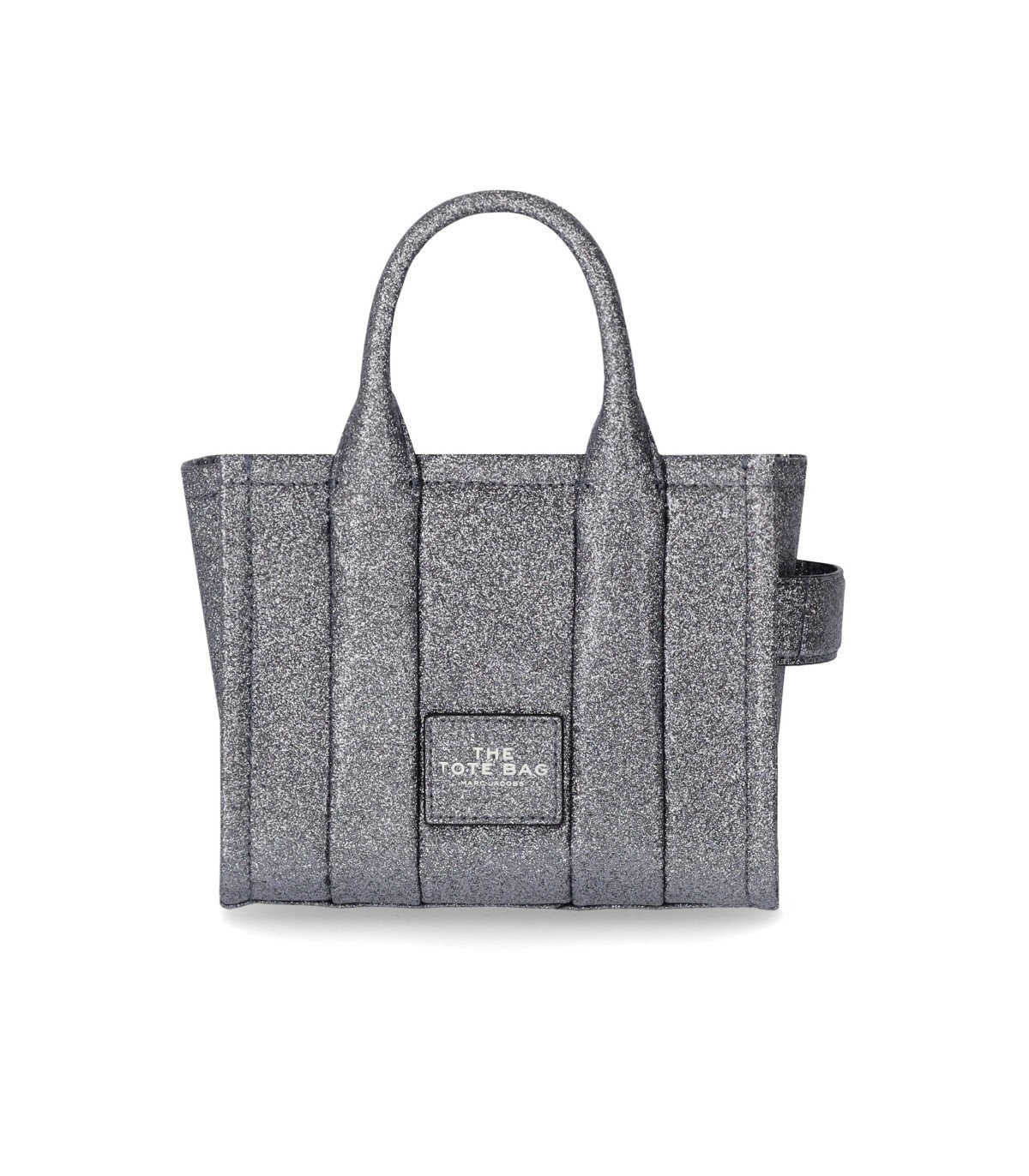 MARC JACOBS THE GALACTIC GLITTER MINI TOTE SILVER BAG
