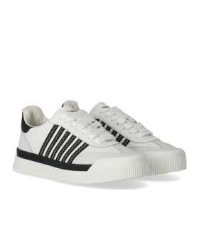 DSQUARED2 NEW JERSEY WHITE AND BLACK SNEAKER