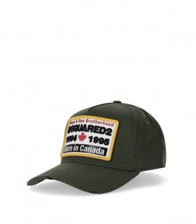 DSQUARED2 D2 PATCH MILITARY GREEN BASEBALL CAP