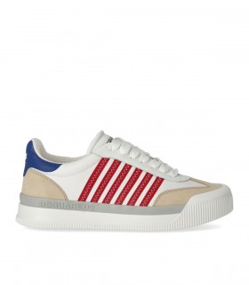 DSQUARED2 NEW JERSEY WEISS ROT SNEAKER
