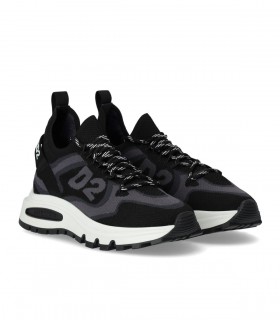 DSQUARED2 RUN DS2 BLACK AND GREY SNEAKER