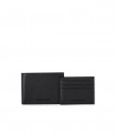 EMPORIO ARMANI BLACK WALLET+CARD HOLDER SET