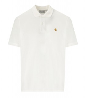 CARHARTT WIP S/S CHASE PIQUE WEISSES POLOSHIRT