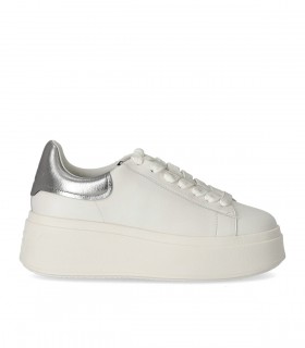 SNEAKER MOBY BIANCO ARGENTO ASH