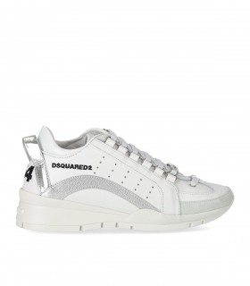 DSQUARED2 LEGENDARY WHITE AND SILVER SNEAKER