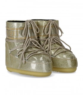 MOON BOOT ICON LOW GLITTER GOLD SNOW BOOT