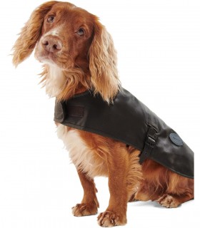 BARBOUR WAX OLIVE GREEN DOG COAT