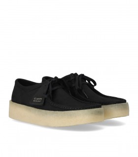 CLARKS WALLABEE CUP BLACK LOAFER