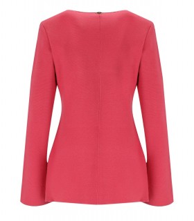 TWINSET HOLLY BERRY SINGLE BREASTED KNITTED BLAZER