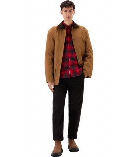 WOOLRICH MADRAS CHECK RED AND BLACK SHIRT