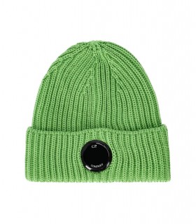 C.P. COMPANY GROENE GERIBDE BEANIE