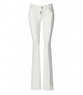 DSQUARED2 TWIGGY WHITE FLARE JEANS