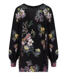 JERSEY OVERSIZE FLORAL NEGRO TWINSET
