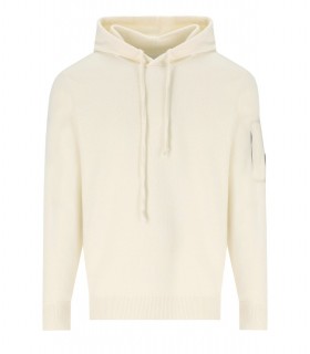 C.P. COMPANY OFF-WHITE HOODED JUMPER