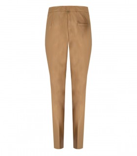 TWINSET CAMEL FAUX LEATHER TROUSERS