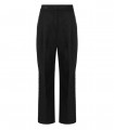 PANTALON WIDE LEG CIARA NOIR AVEC STRASS STINE GOYA