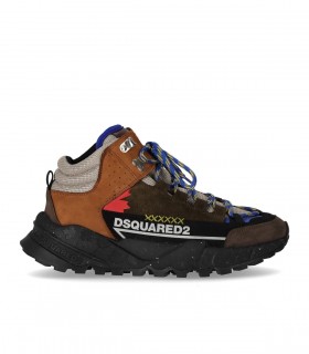 DSQUARED2 FREE MILITARY GREEN BROWN SNEAKER