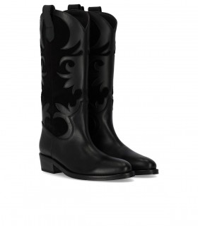 VIA ROMA 15 VENICE BLACK TEXAN BOOT