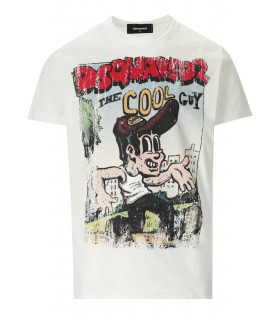 DSQUARED2 CIGARETTE FIT WEISS T-SHIRT