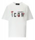 DSQUARED2 ICON GAME LOVER EASY WHITE T-SHIRT