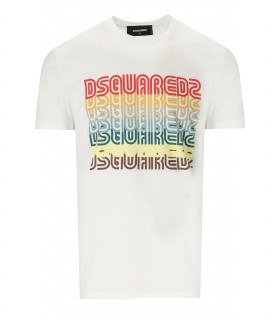DSQUARED2 SKATER FIT WEISSES T-SHIRT