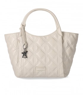 EMPORIO ARMANI IVORY QUILTED SHOPPING BAG