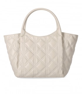 EMPORIO ARMANI IVORY QUILTED SHOPPING BAG