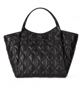 EMPORIO ARMANI BLACK QUILTED SHOPPING BAG