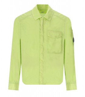 C.P. COMPANY CHROME-R POCKET WHITE PEAR OVERSHIRT