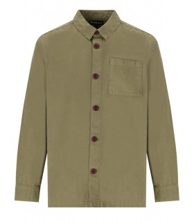 BARBOUR OLIVE GREEN WASHED OVERSHIRT