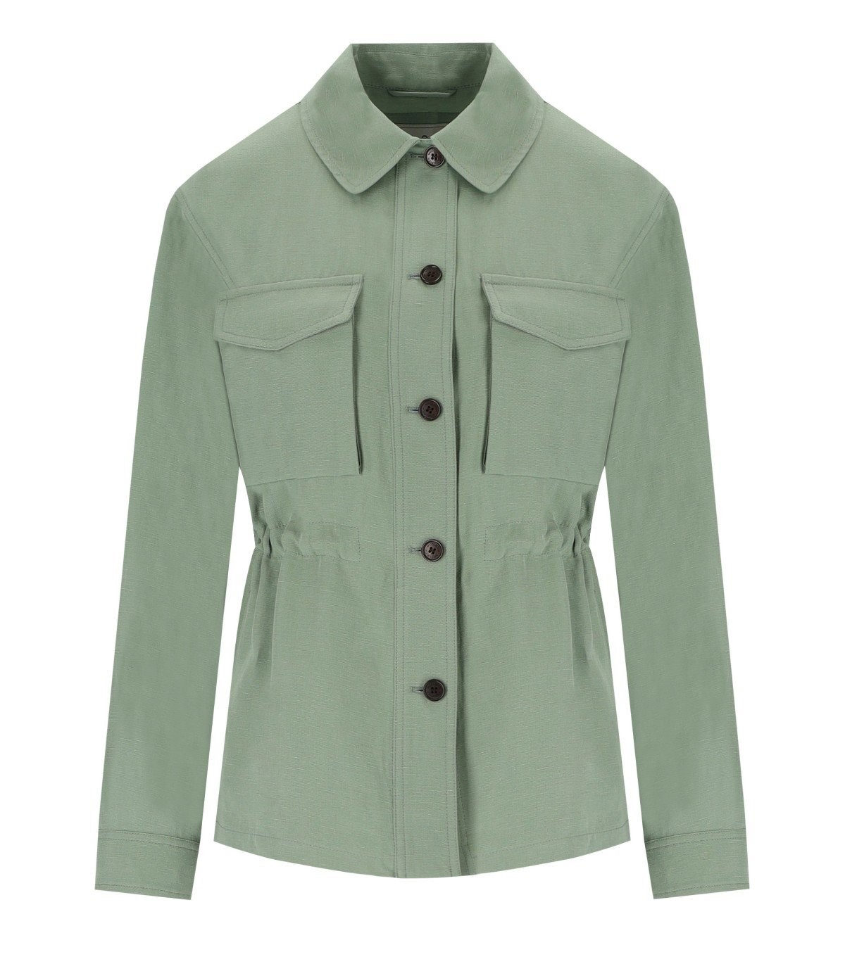 Image of GIACCA CAMICIA VERDE SALVIA WOOLRICH