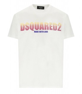 CAMISETA COOL FIT MADE WITH LOVE BLANCA DSQUARED2
