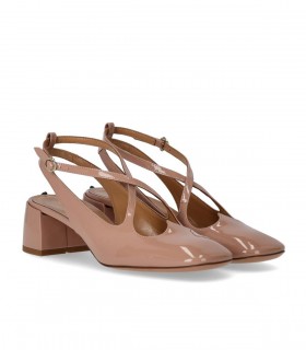 A.BOCCA TWO FOR LOVE ROZE SLINGBACK PUMPS