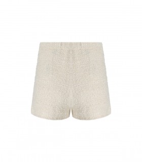 ELISABETTA FRANCHI BUTTER SHORTS WITH CHAIN