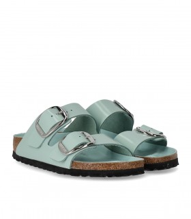 BIRKENSTOCK ARIZONA BIG BUCKLE SHINE SURF GREEN SANDALE