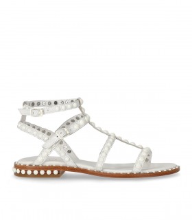 ASH PRECIOUS BIS WHITE FLAT SANDAL